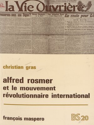 cover image of Alfred Rosmer (1877-1964) et le mouvement révolutionnaire international